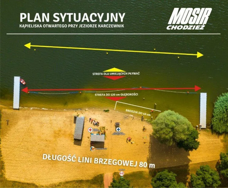 Kąpielisko Karczewnik w Chodzieży - plan sytuacyjny